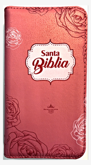Biblia Tipo Chequera Rosada Con Flores Rv60 - Smartphone