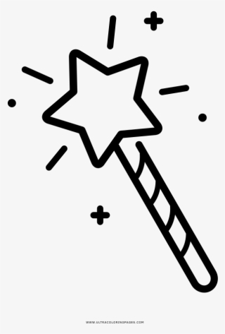 Magic Wand Coloring Page - Resolution Worksheet For Students