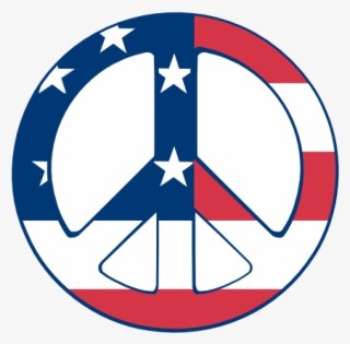 Scalable Vector Graphics Us Flag Peace Symbol Scallywag - Us Peace Sign