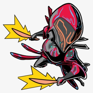 Trinity In Action - Warframe Stickers