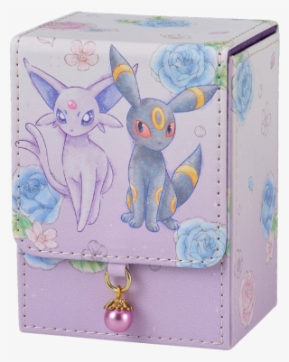Pokemon Center Original Flip Deck Case Umbreon & Espeon - Pokemon Deck Box Leather