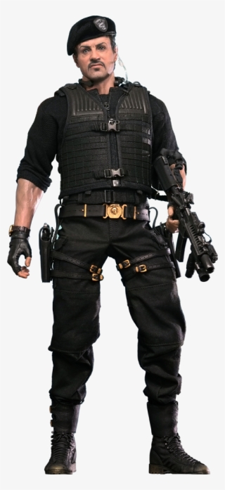 Hot Toys Barney Ross Sixth Scale Figure - Green Arrow Transparent Background