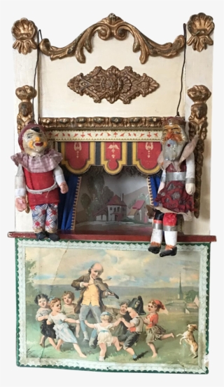 1890's Very Rare Doll Size French Guignol Puppet Theater - Creative Arts