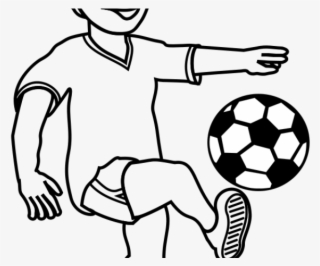 Football Player Clipart - Boy Kicking Football Clipart
