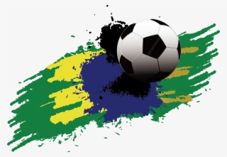 Fifa World Cup Football Player Clip Art - Brazil Colors Soccer Ball