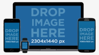 Macbook Iphone Apple Watch And Samsung Galaxy Mockup - Foursquare Check In Here