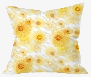Field Marigold Floral Pillow Cover - Throw Pillow