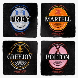 Game Of Thrones Family Crest Beer 4-coaster Set - Family Symbols Game Of Thrones