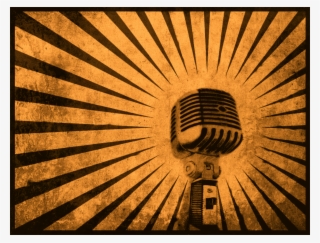 Cool Pop-art Vintage Microphone On Retro Background