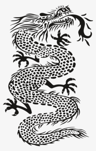 Dragon, Monster, Black, Tattoo, No Background, Teeth - China Drawing