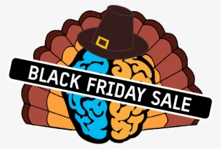 Black Friday Turkey Brain 2 - Transparent Thanksgiving Turkey Clipart