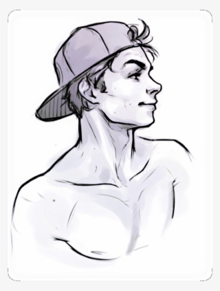 #guy #shirtless #backwardshat #drawing - Sketch