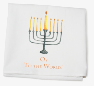Menorah Flour Sack Towel - Hanukkah