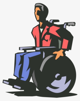 Clipart Transparent Stock Wheelchair Vector Man - Инвалид В Коляске Png