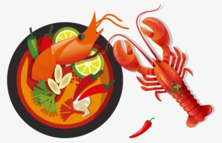 Thai Cuisine Green Papaya Salad Food Illustration - Thai Food Cartoon Png