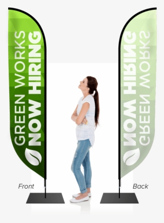 Single Sided - 16 Feather Banner To Person