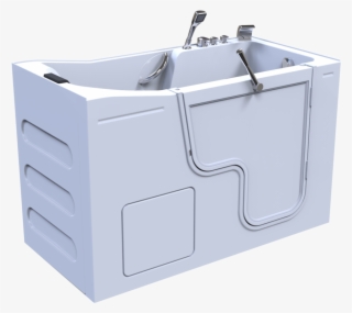 3d Model Of Oasis Style Walk-in Bathtub, Door Closed, - Bathtub