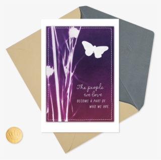 Butterfly Silhouette Sympathy Card - Envelope