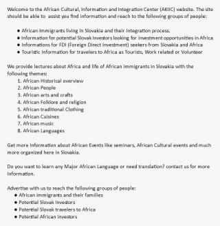 Welcome To The African Cultural, Information And Integration - Exercícios Operações Fundamentais