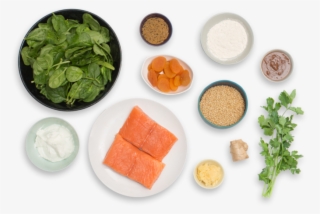 Lentil Crusted Salmon With Spinach Yogurt Dal & Apricot - Diet Food