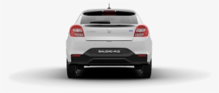 Baleno Rs Arctic White Car Back View - Hot Hatch