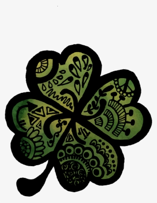 Four Leaf Clover Zentangle - Shamrock