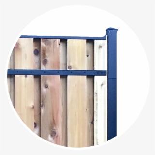 Vertical System - Metal Fence With Drop In Wood Panels