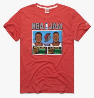Nba Jam Blazers Mccollum And Lillard - Iverson All Star Jersey #3 Homage T Shirt