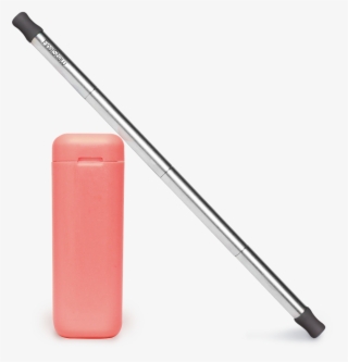 Healthy Coral Reusable Straw - Metal Foldable Straw
