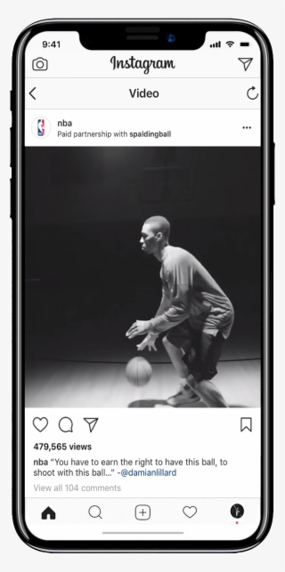 The Video Was Shared Across Damian's And The Nba's - Instagram On Iphone X