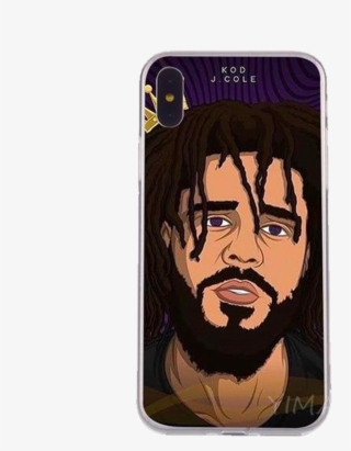 J Cole Face Iphone Case - Black Man Cartoon Art