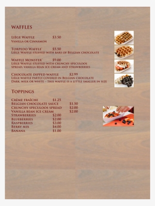 Bruges Waffles And Frites Menu - Caviar