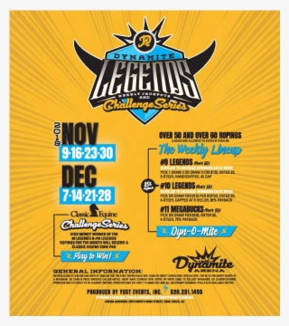 Dynamite Legends Challenge Series Nov & Dec Every Friday - Poster
