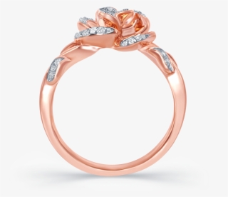 Image Of Ring - Rose Gold Rose Diamond Ring
