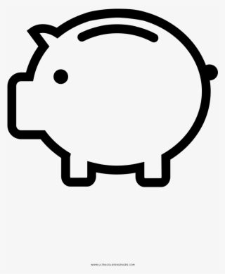 Piggy Bank Coloring Page - Piggy Bank Clipart Free Black And White