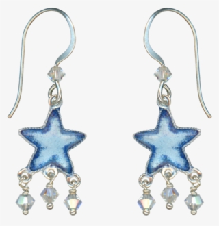 Blue Star Clean Up Copy - Star Silver Earrings Png Transparent