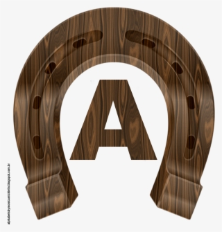 Ferradura De Cavalo Em Textura De Madeira Alfabeto - Tag Ferradura Png