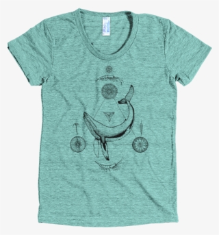 Whale Krill Transparent Mockup Front Wrinkled Tri Lemon - My First Rodeo Shirt