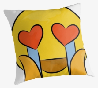 "crying Heart Eyes Emoji " Throw Pillows - Cushion