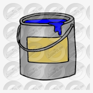 Black And White Stock Paint Can Clipart - Paint