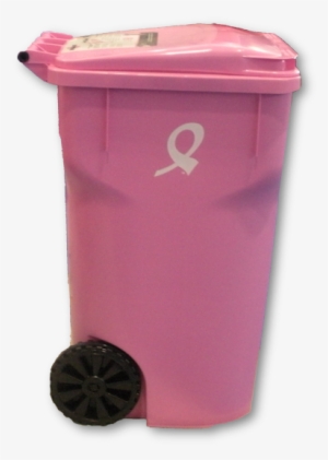 Pink Cart Garbage Can - Breast Cancer Garbage Can