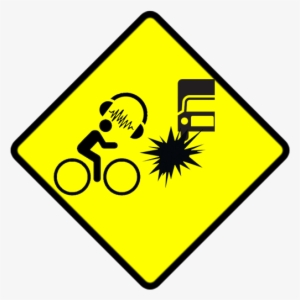 Yellow Caution Sign With Black Trim - Signage On Motorist Safety While Driving