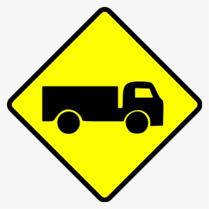 Free Vector Leomarc Caution Truck Clip Art - Truck Road Sign