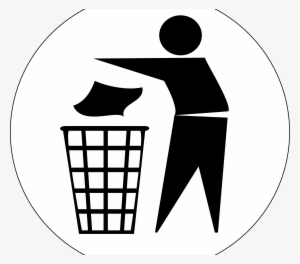 Classroom Clipart Garbage Can - People Putting Rubbish In The Bin