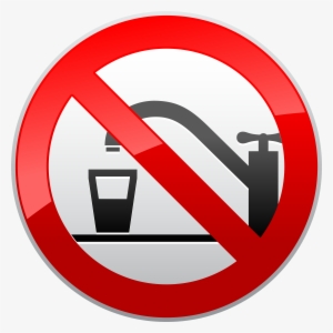 Not Drinking Water Prohibition Sign Png Clipart - Hammersmith