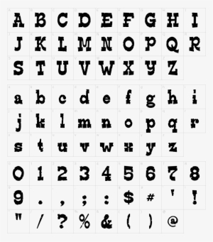Font Characters - Keep On Truckin Font