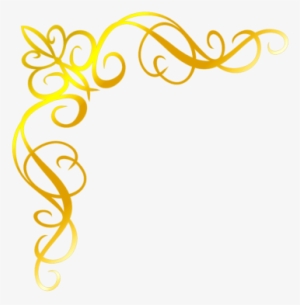 Moldura Arabesco Convite Png Dourado - Bordas Para Convite De Casamento Png Dourada