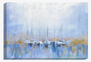 Click Here To View Larger Image - Trademark Fine Art Boats In Harbor I 30" X 47" Canvas