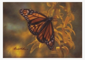 Golden Delight-monarch Butterfly, Original Watercolor - Watercolor Painting
