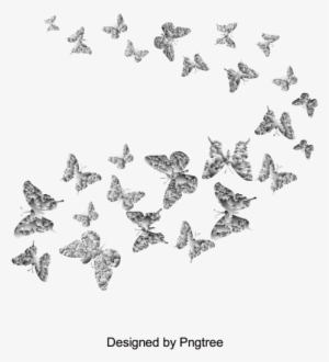 Simple Butterfly Silhouette Design, Cartoons, Hand - Psd